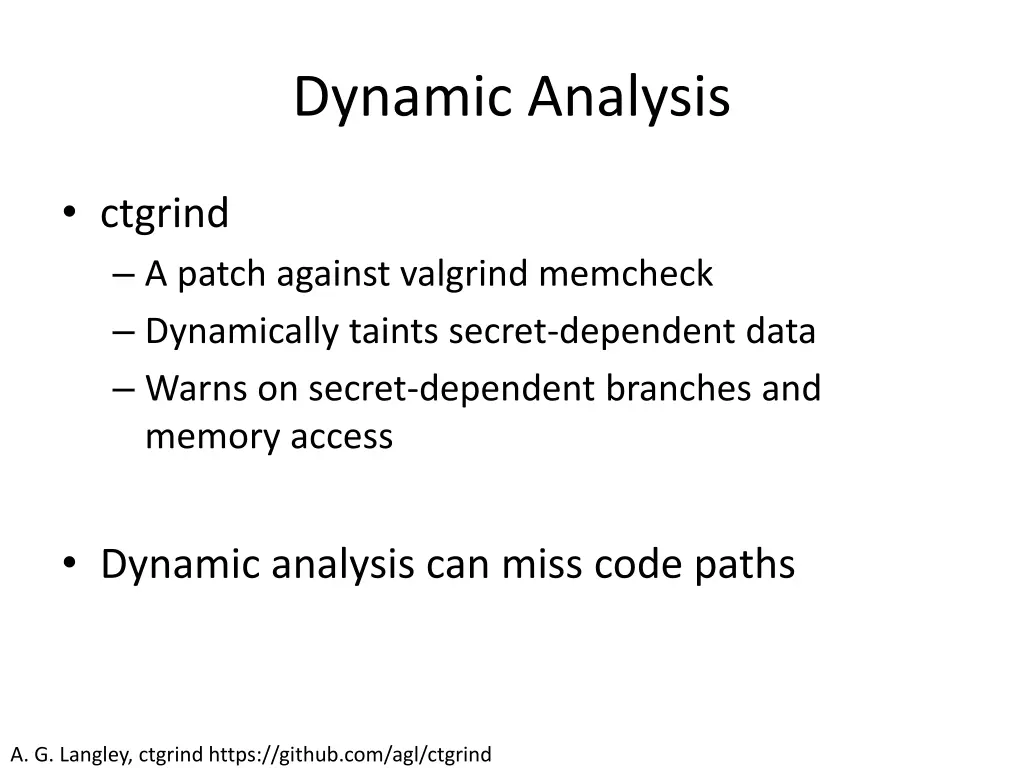 dynamic analysis