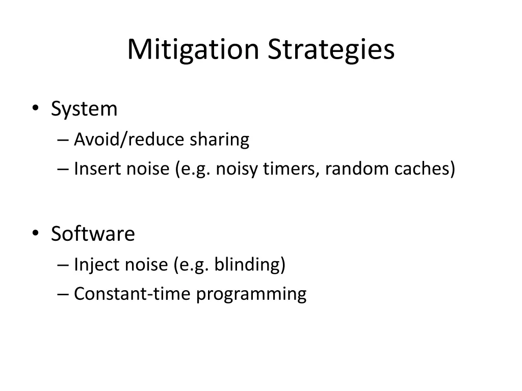 mitigation strategies