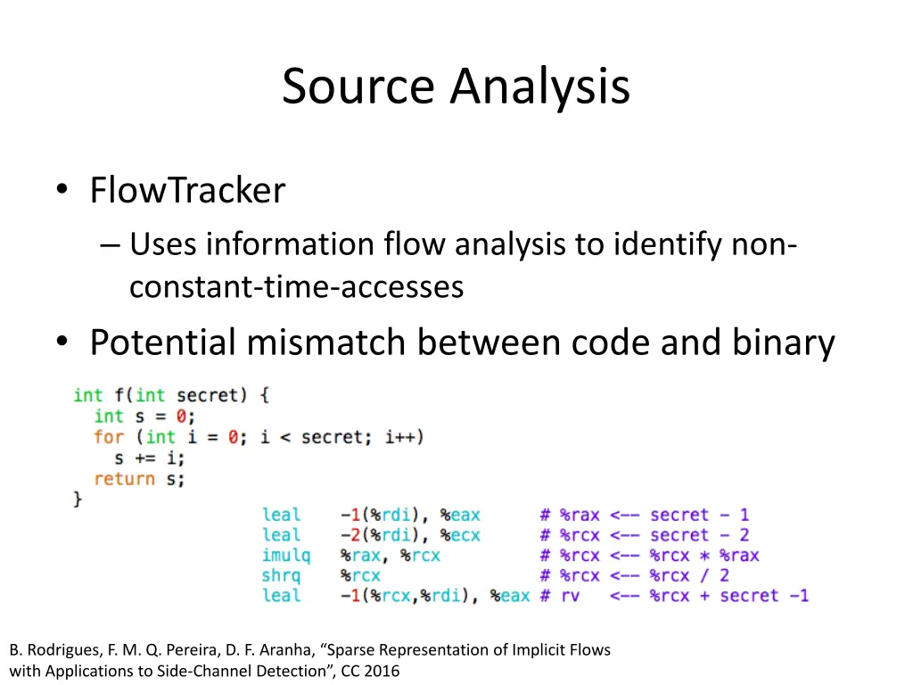 source analysis