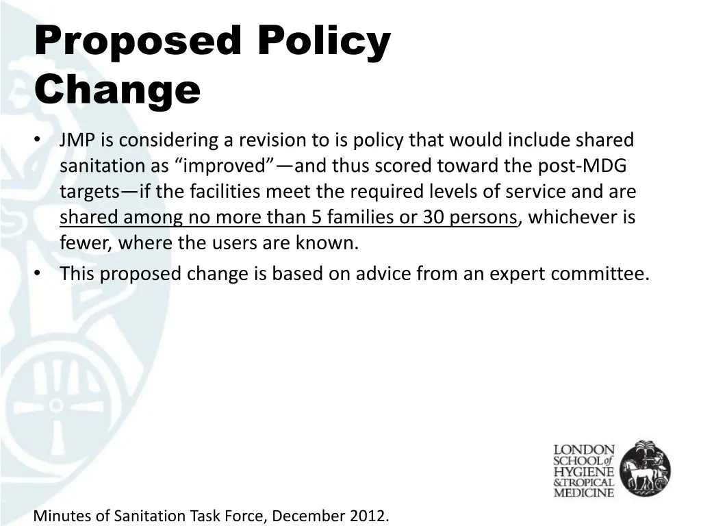 proposed policy change