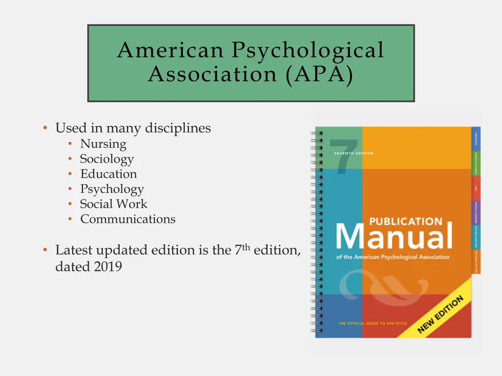 american psychological association apa