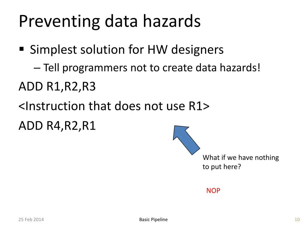 preventing data hazards