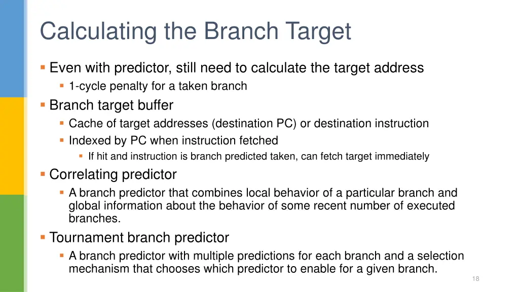 calculating the branch target