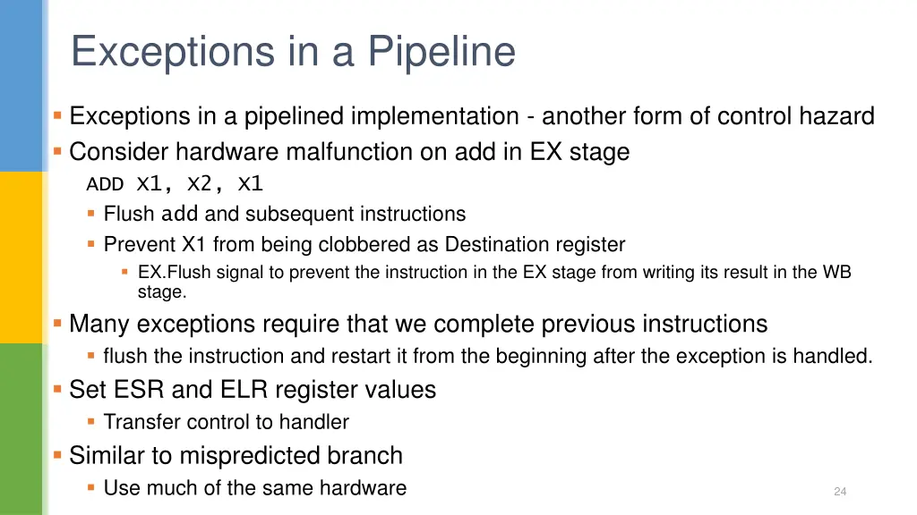 exceptions in a pipeline