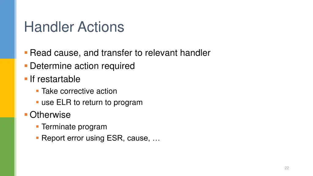 handler actions