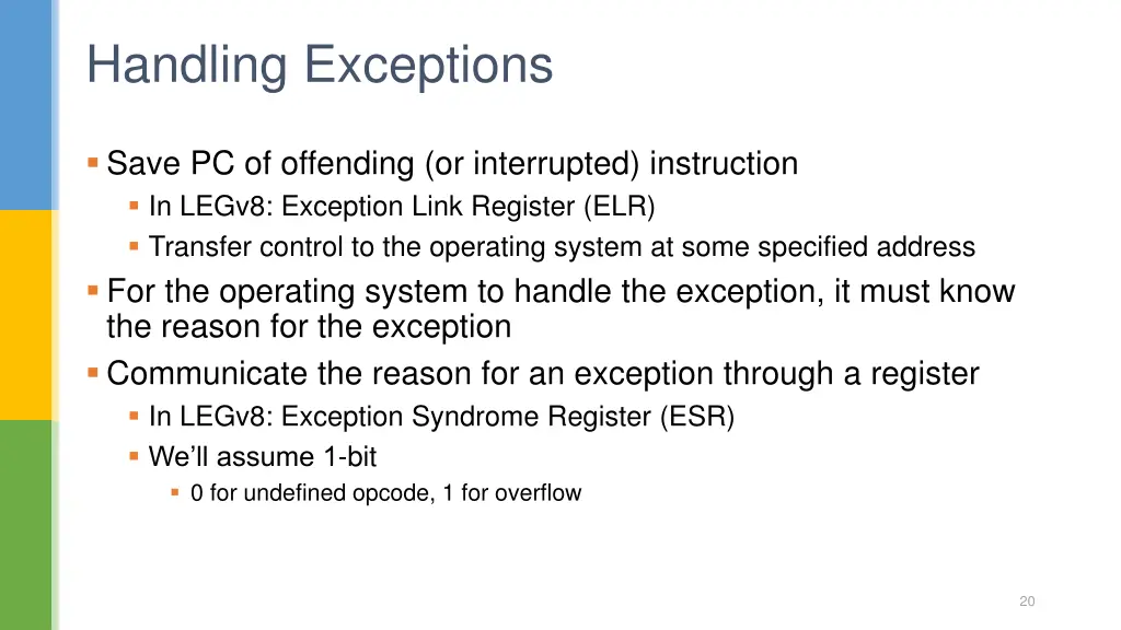 handling exceptions