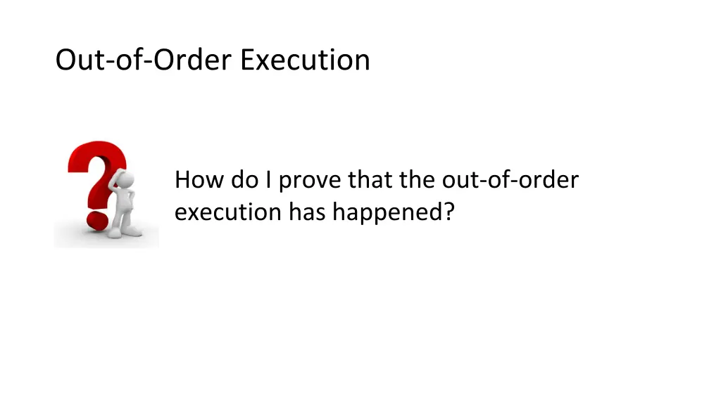 out of order execution 1