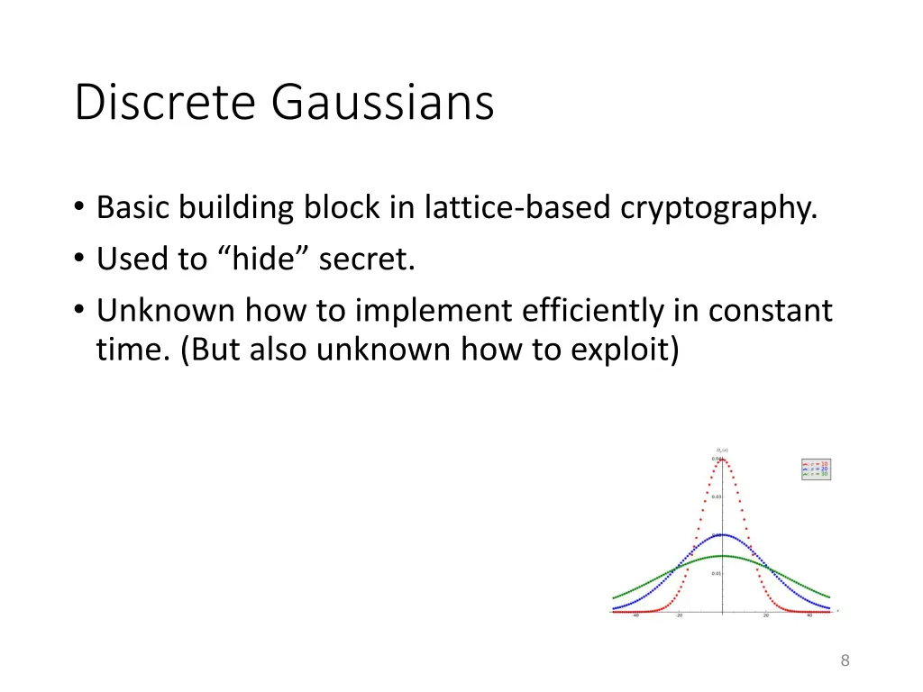 discrete gaussians