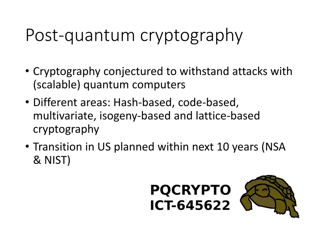 post quantum cryptography