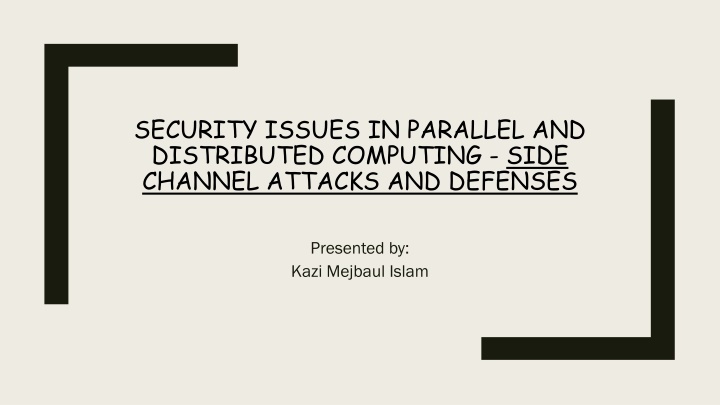 security issues in parallel and distributed