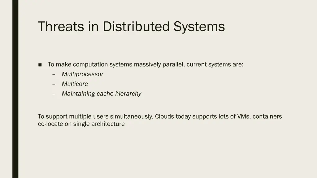 threats in distributed systems