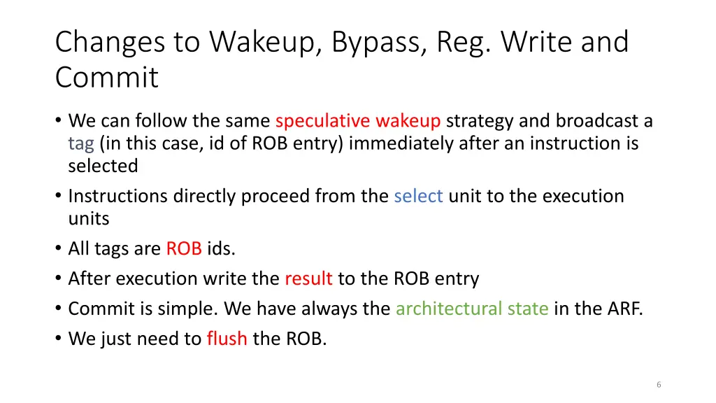 changes to wakeup bypass reg write and commit