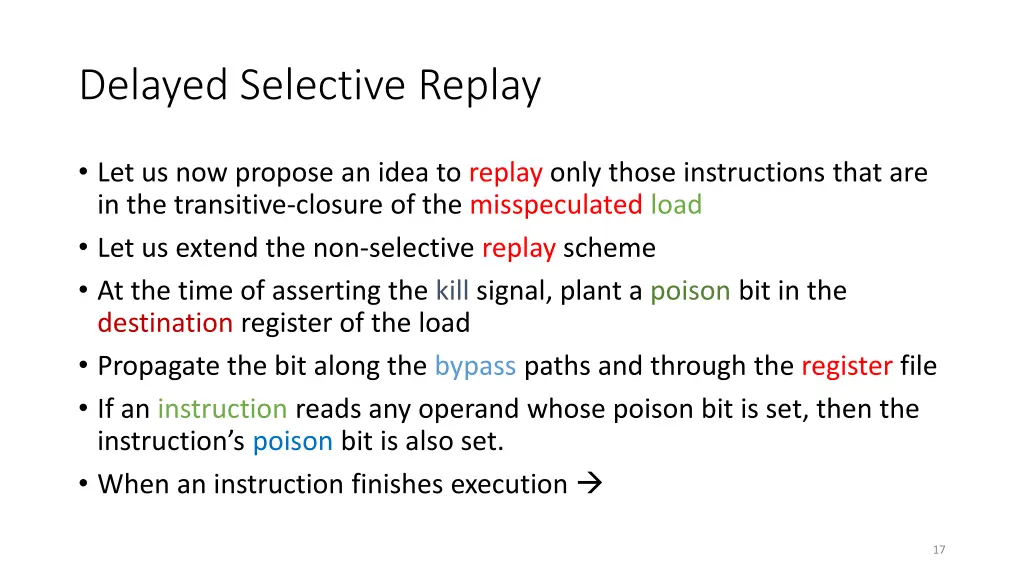 delayed selective replay