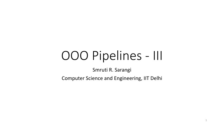 ooo pipelines iii