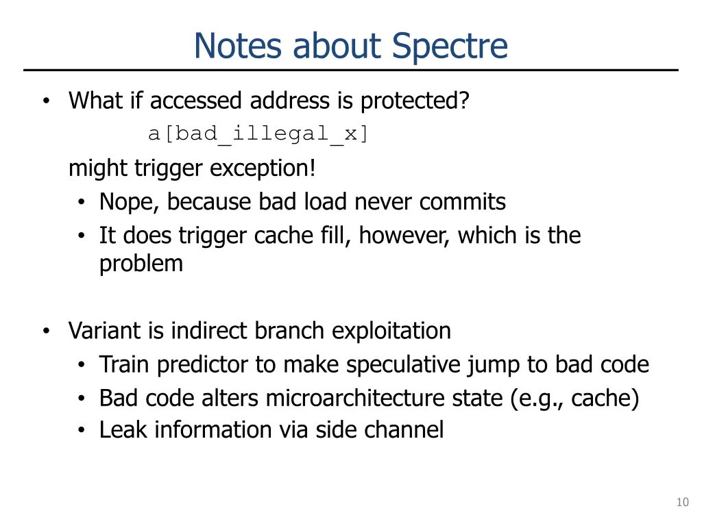 notes about spectre