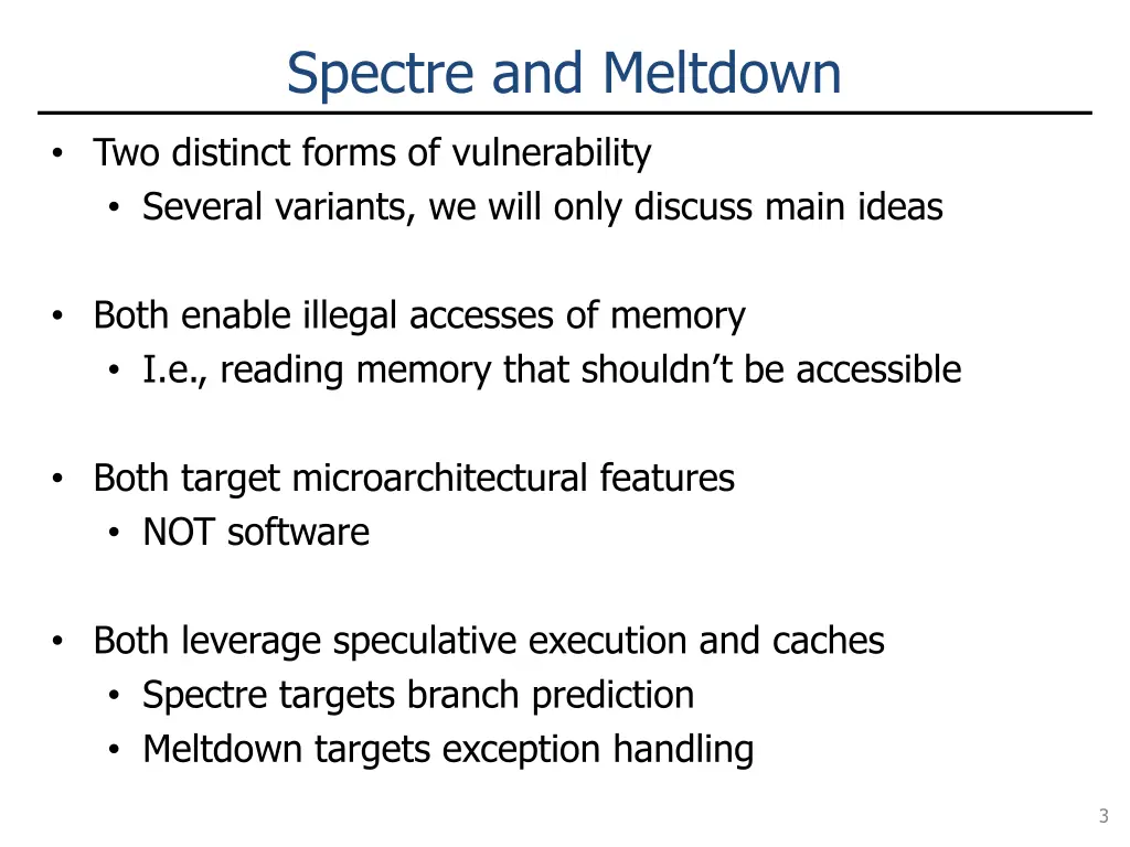 spectre and meltdown