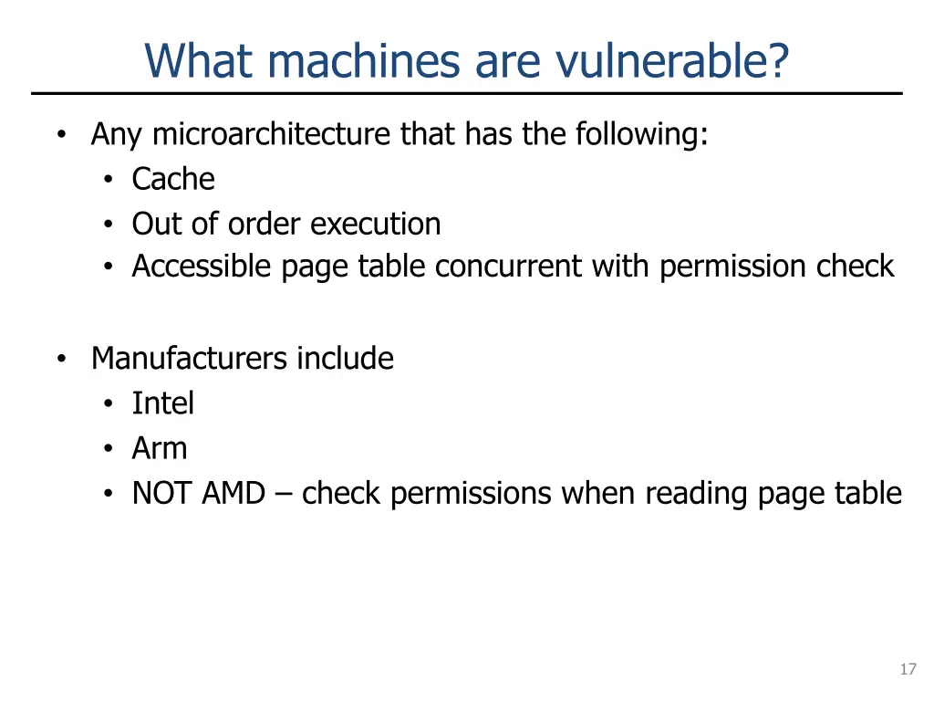 what machines are vulnerable 1