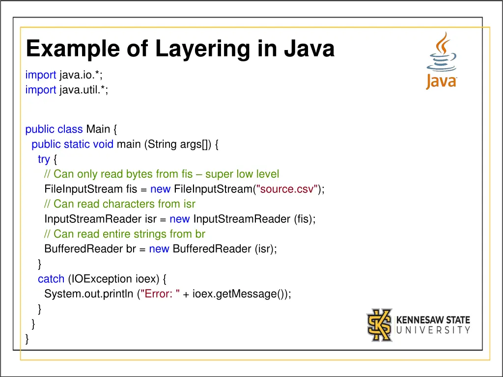 example of layering in java