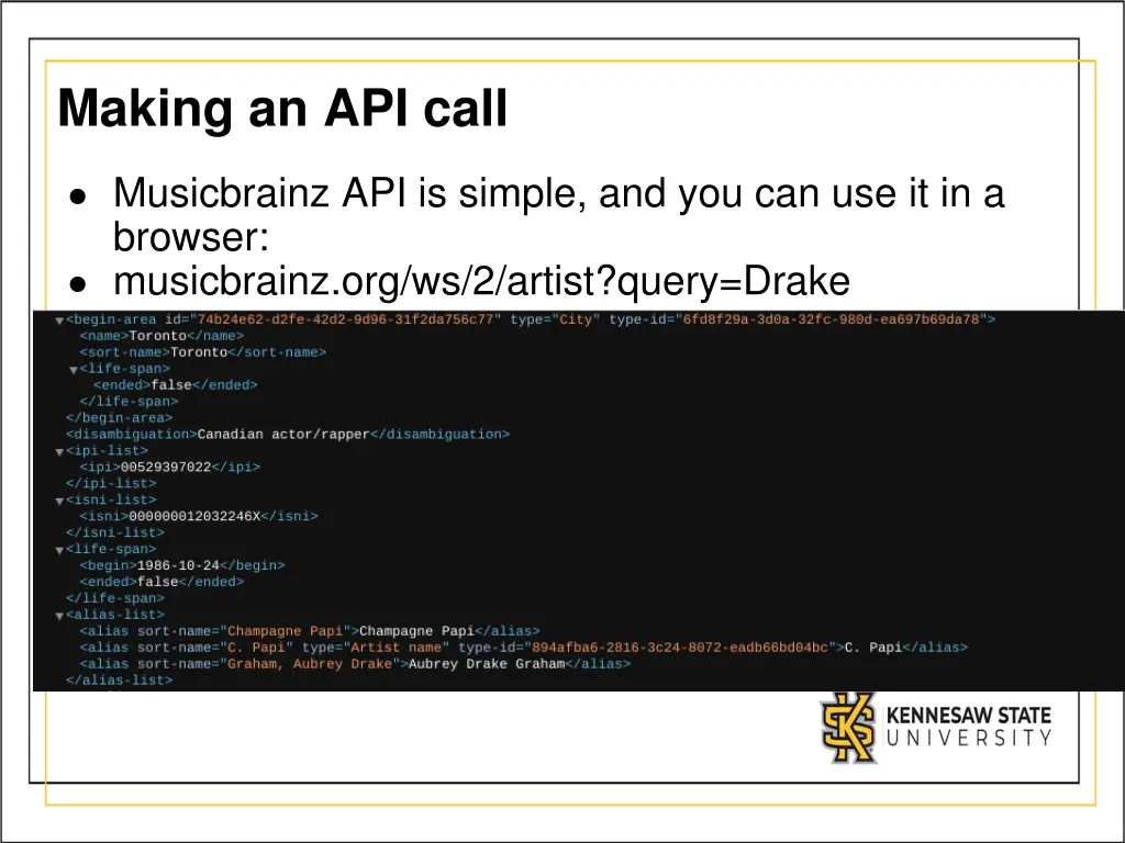 making an api call