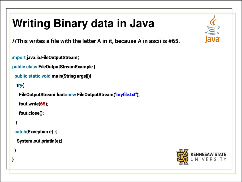 writing binary data in java