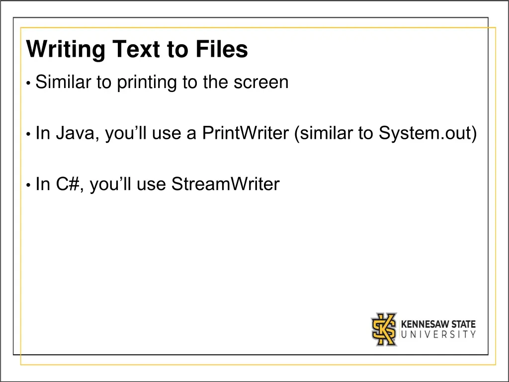 writing text to files