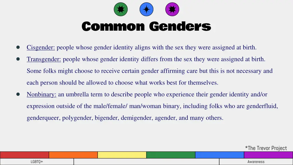 common genders