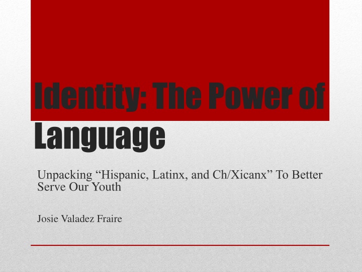 identity the power of language