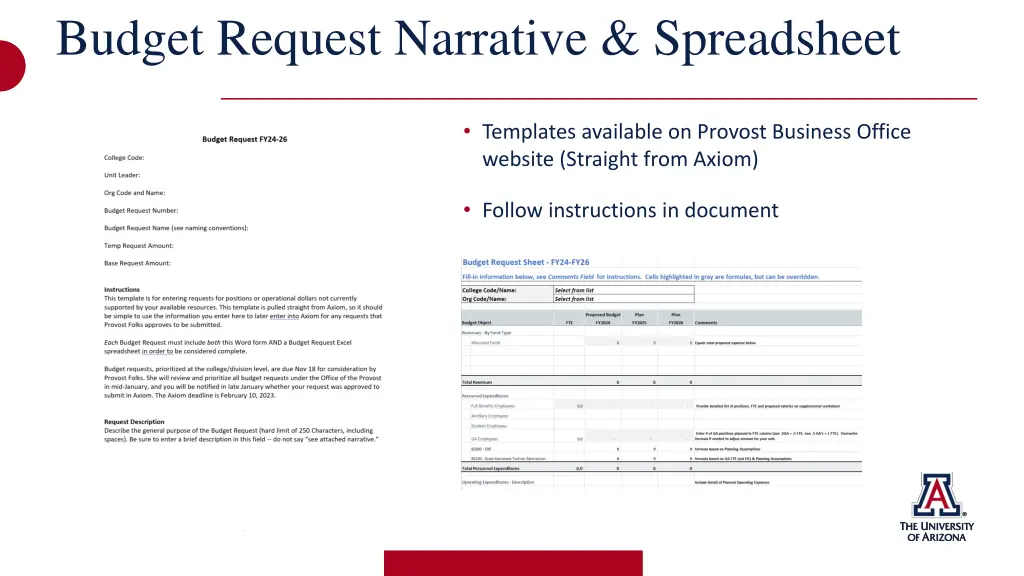 budget request narrative spreadsheet