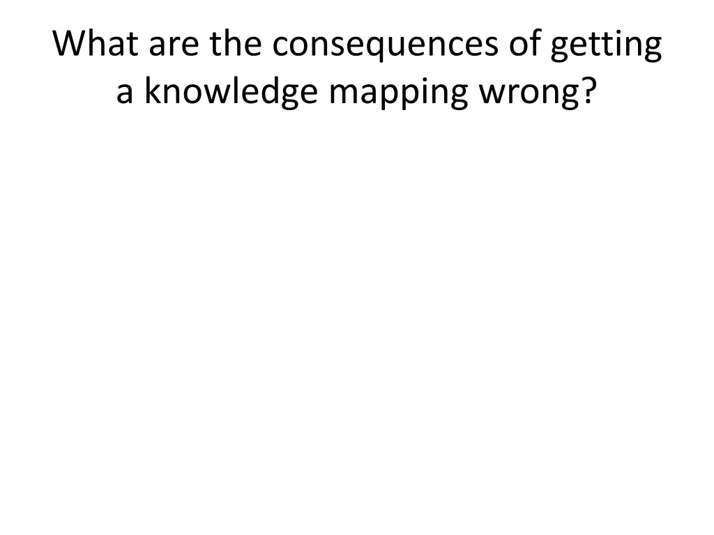 what are the consequences of getting a knowledge