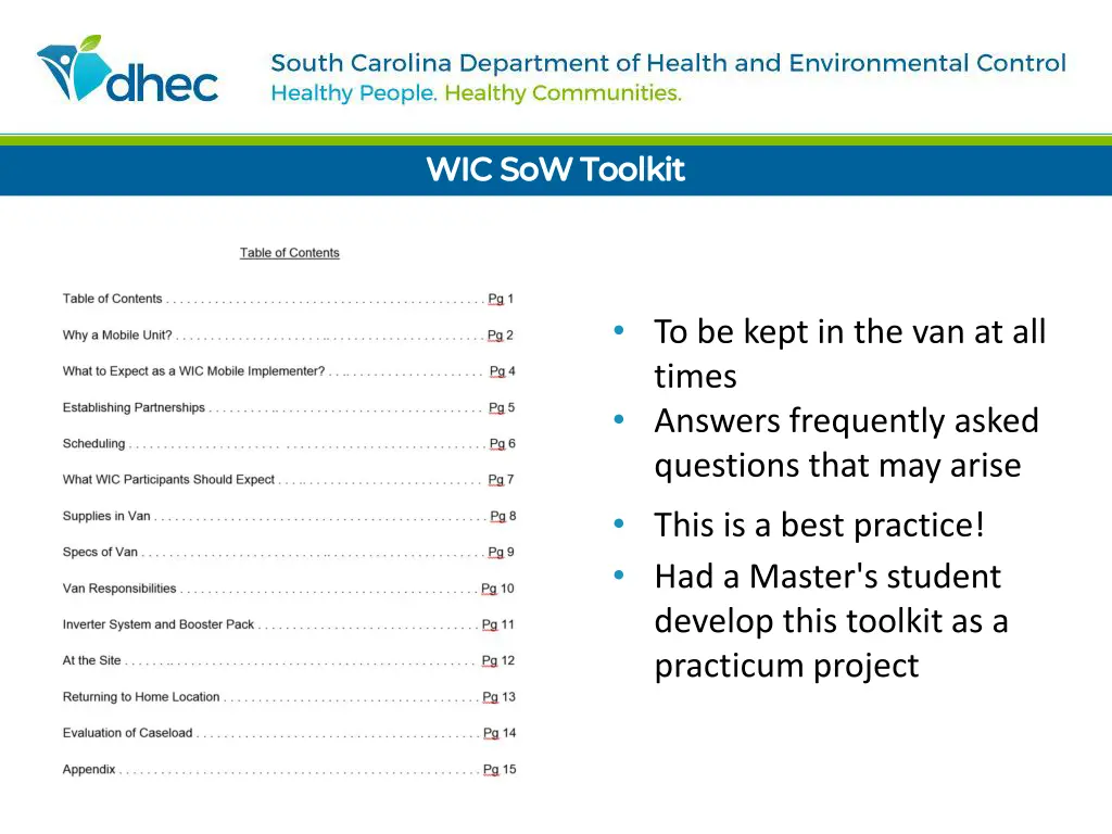 wic 101 feed your future wic sow toolkit