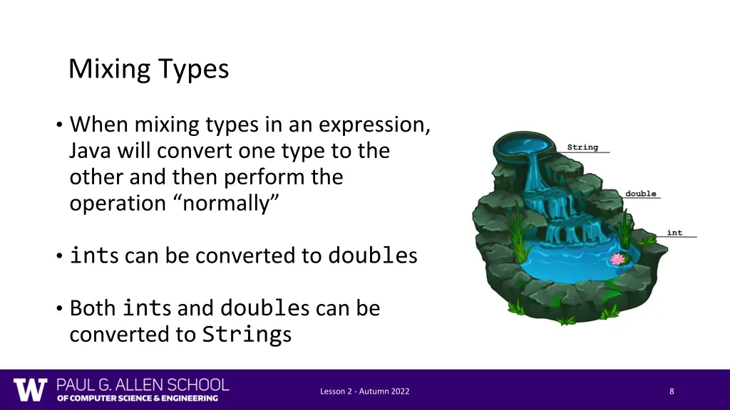 mixing types