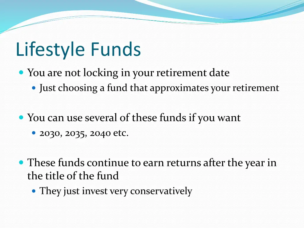 lifestyle funds