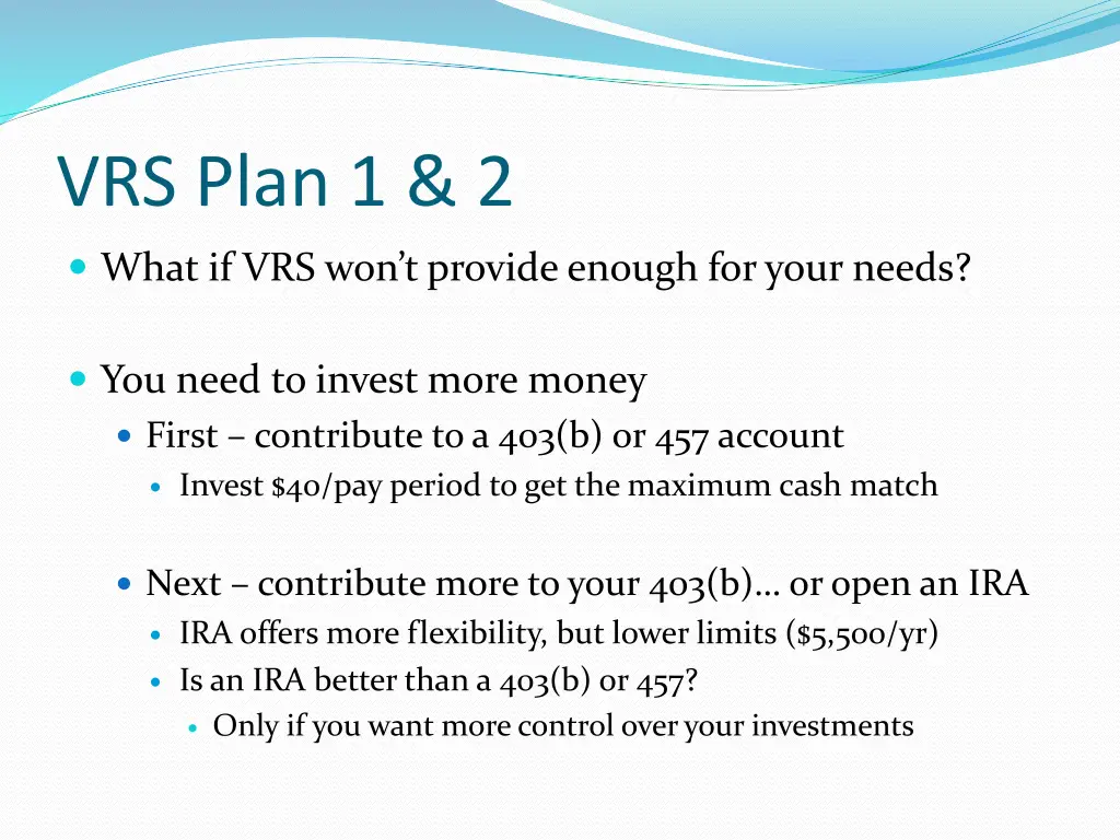 vrs plan 1 2