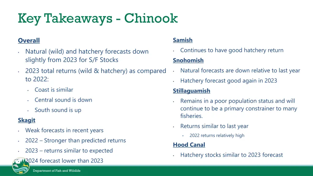 key takeaways chinook