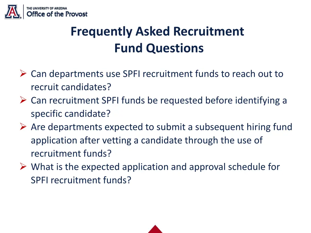 frequently asked recruitment fund questions