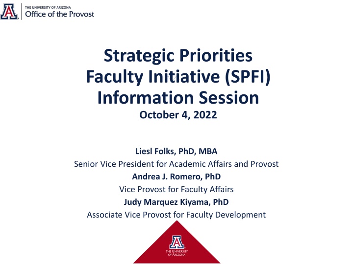 strategic priorities faculty initiative spfi