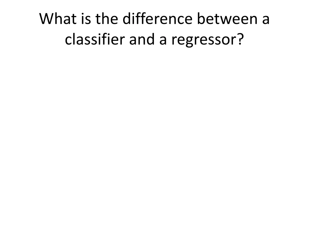 what is the difference between a classifier