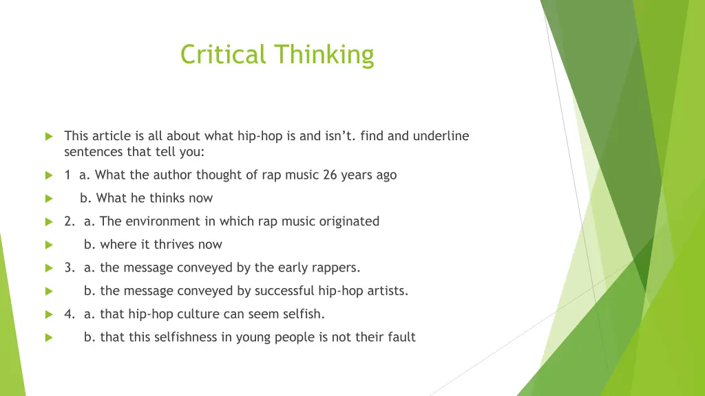 critical thinking