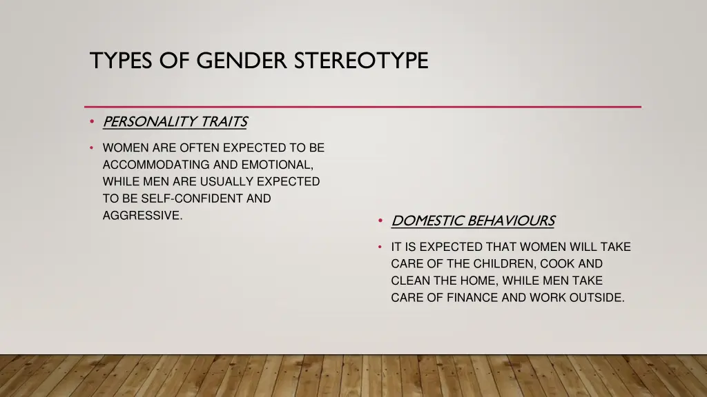 types of gender stereotype 1