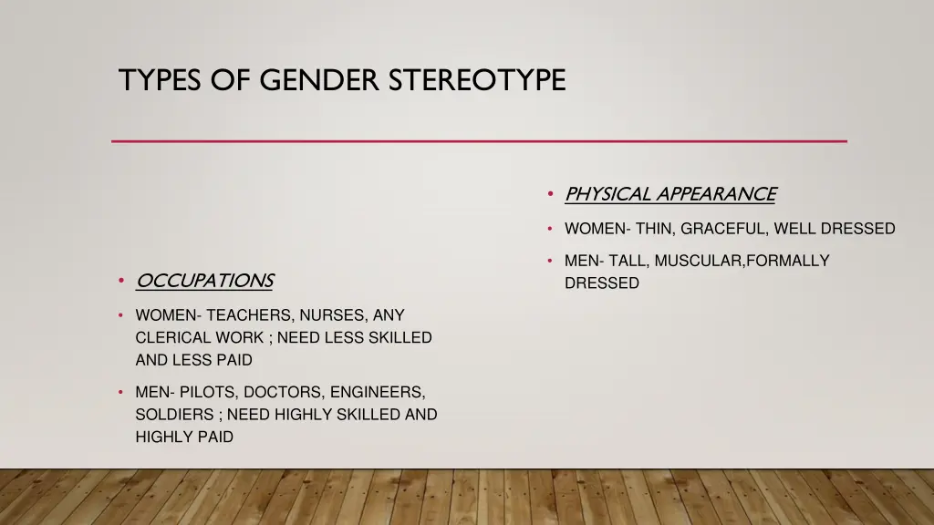 types of gender stereotype 2