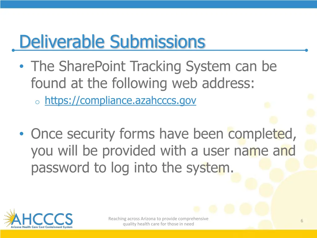 deliverable submissions the sharepoint tracking