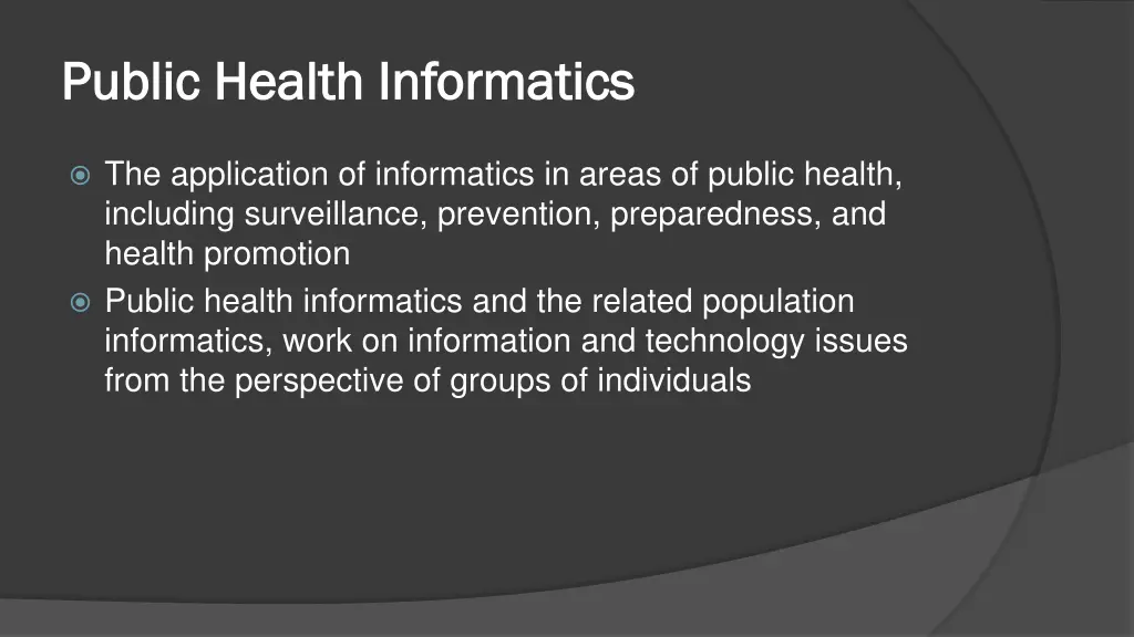 public health informatics public health