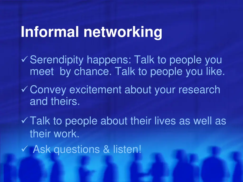 informal networking