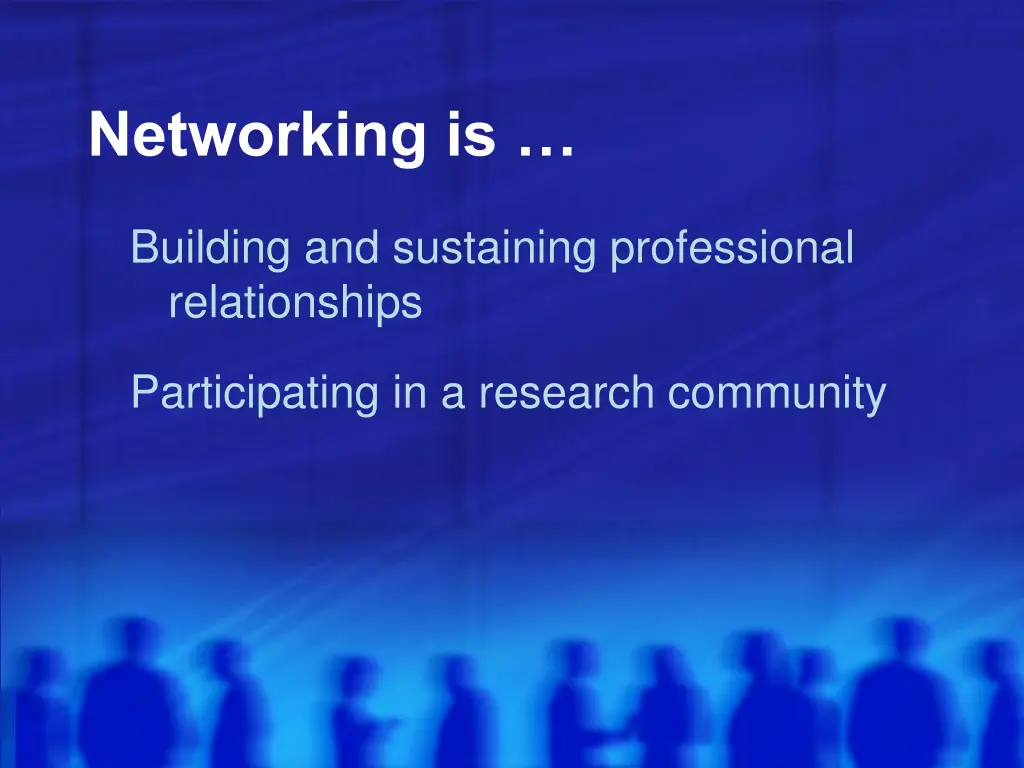 networking is