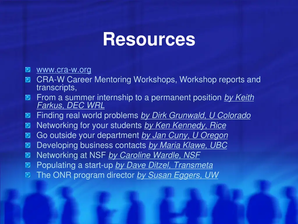 resources