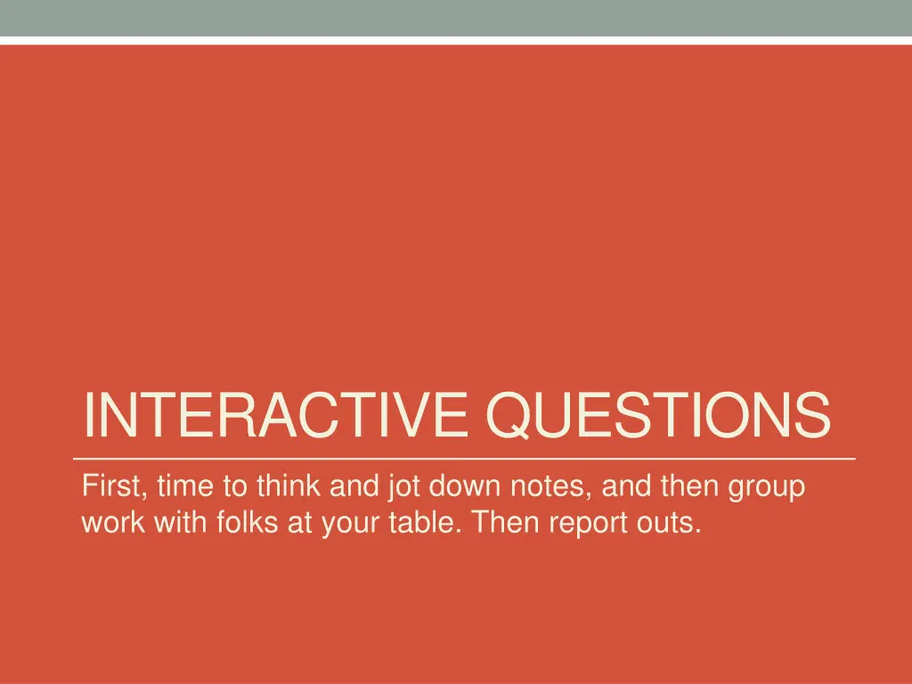 interactive questions