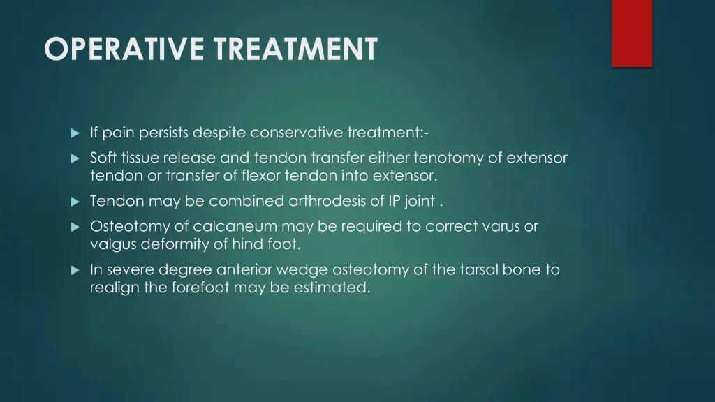 operative treatment