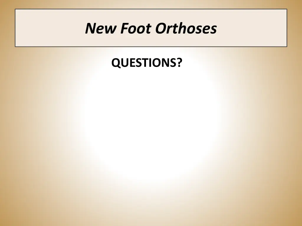 new foot orthoses 1