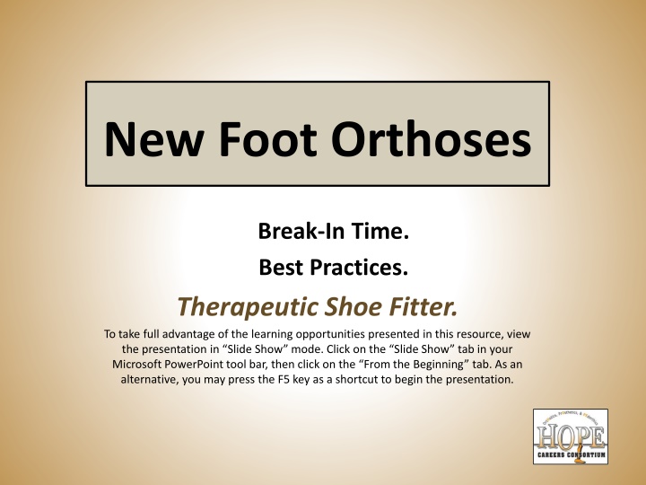 new foot orthoses