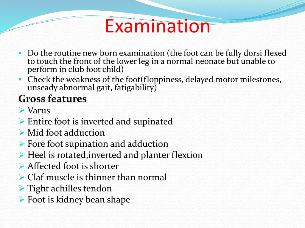 examination